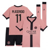 Camisa de Futebol Paris Saint-Germain Marco Asensio #11 Equipamento Alternativo Infantil 2024-25 Manga Curta (+ Calças curtas)